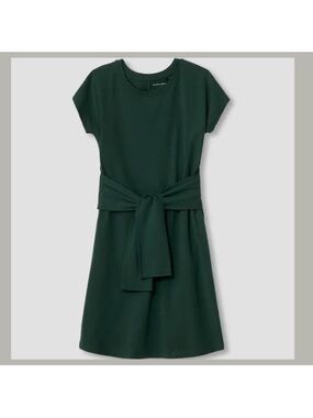 Universal Standard Deep Emerald Green Miss Tie-Front Dress XS (10-12)